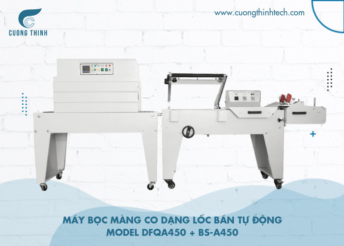Máy bọc màng co bán tự động  MODEL DFQA450 + BS-A450