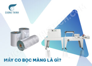 Máy co bọc màng là loại máy sử dụng chất liệu màng co nhiệt để làm co màng bọc sản phẩm