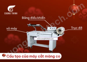 Máy cắt màng co là loại máy được thiết kế đặc biệt cho chức năng tạo màng trên bề mặt thành phẩm