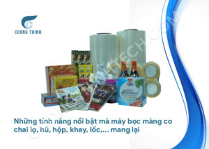 máy bọc màng co chai lọ hộp