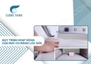 Quy trình hoạt động của máy co màng lốc sữa
