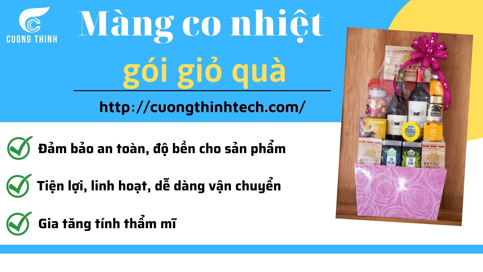 Màng co nhiệt gói giỏi quà chất lượng