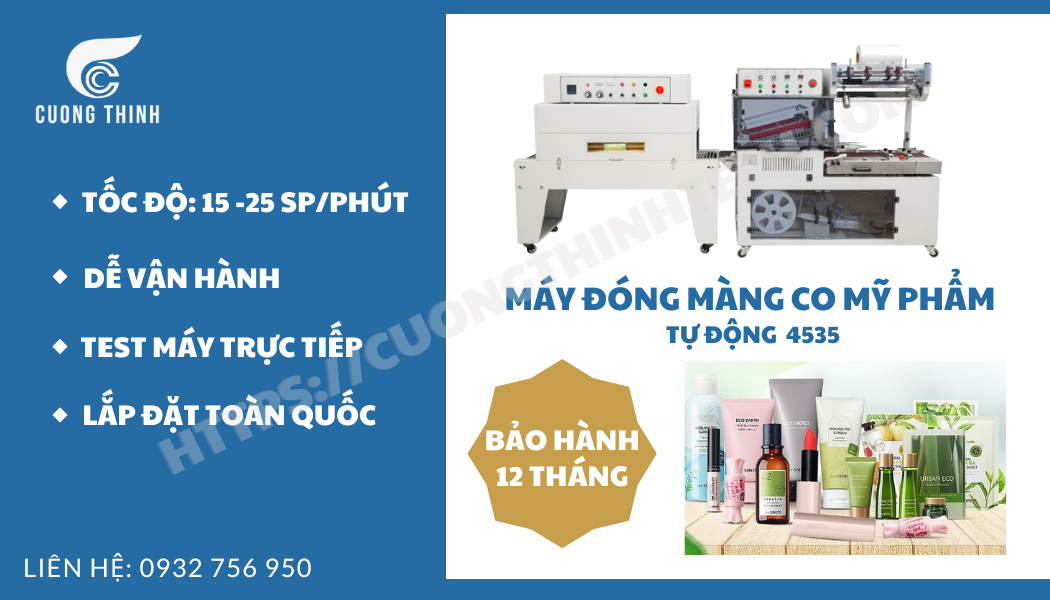 Ưu điểm của máy co màng mỹ phẩm 4535