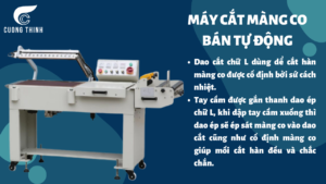 Máy cắt dán màng co bán tự động