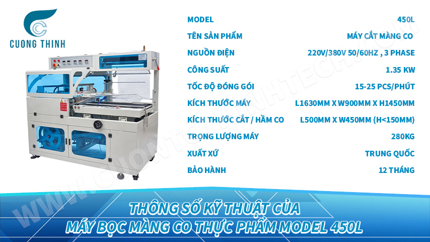 máy bọc màng co thực phẩm