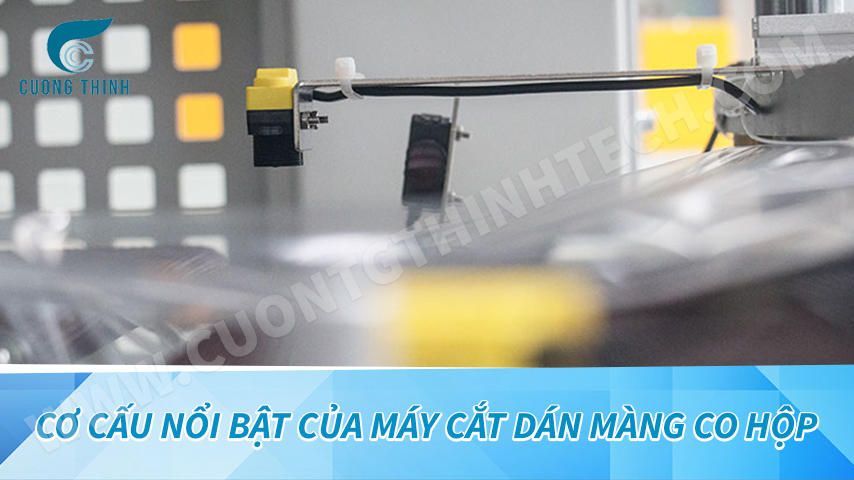 Máy cắt dán màng co hộp