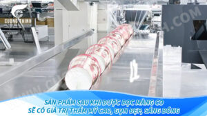 Máy rút màng co tự động - Sản phẩm sau khi được bọc màng co