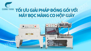 máy bọc màng co hộp giấy