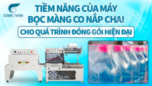 máy bọc màng co nắp chai