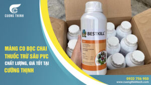 màng co bọc chai thuốc trừ sâu