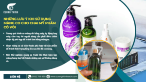 Màng co cho chai mỹ phẩm có vòi