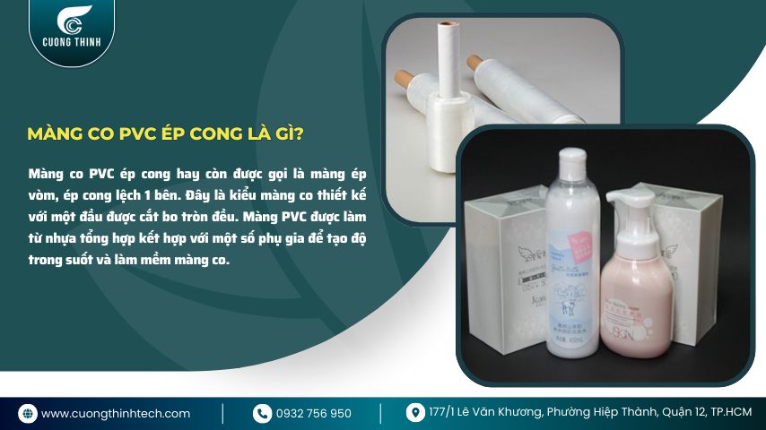 màng co pvc ép cong