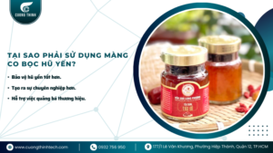 màng co bọc hũ yến