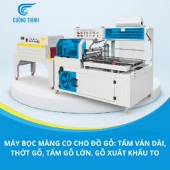 máy bọc màng co cho đồ gỗ tấm ván dài