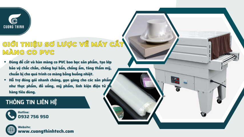máy cắt màng co PVC