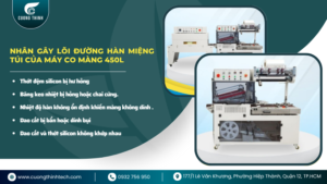 lỗi đường hàn miệng túi máy bọc màng co tự động 450L