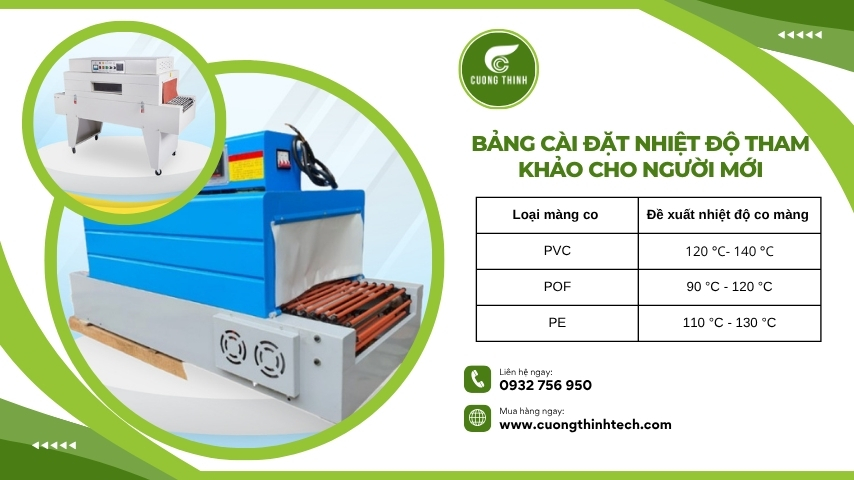 Cách hiệu chỉnh nhiệt độ máy co màng
