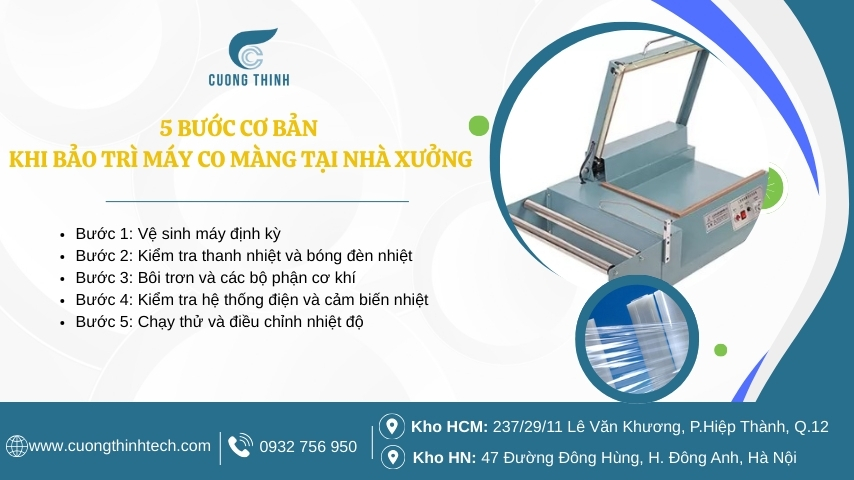 bảo trì máy co màng tại quận Đông Anh