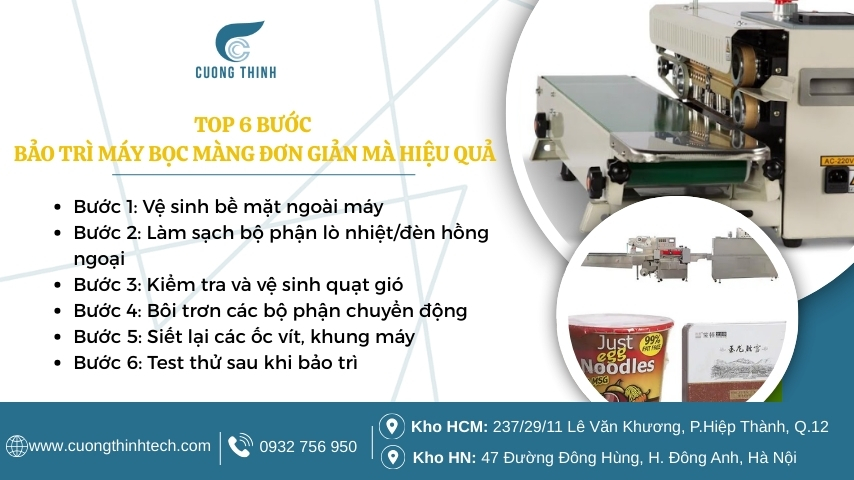bảo trì máy bọc màng co