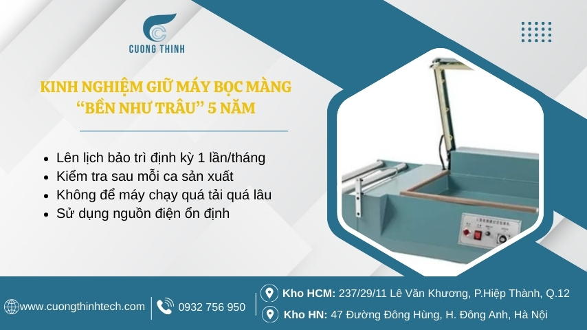 bảo trì máy bọc màng co