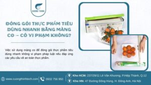 Đóng gói thực phẩm tiêu dùng nhanh bằng màng co