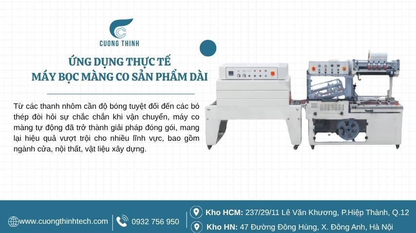 Máy Bọc Màng Co Tự Động Cho Sản Phẩm Dài