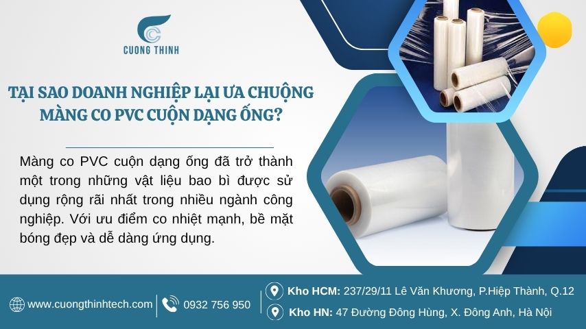 Màng co PVC cuộn dạng ống