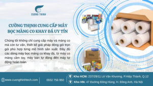 Máy bọc màng co khay đá tiện lợi và chuyên nghiệp cho cơ sở sản xuất nước đá