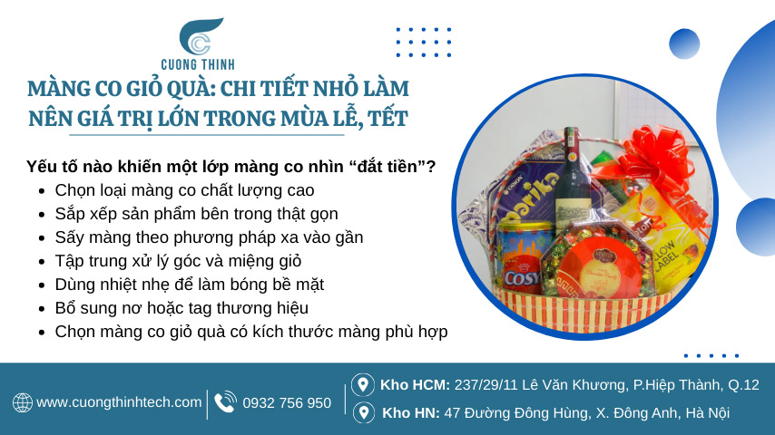Màng co giỏ quà