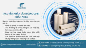 Màng co không bám chặt vào sản phẩm, bị nhăn nheo