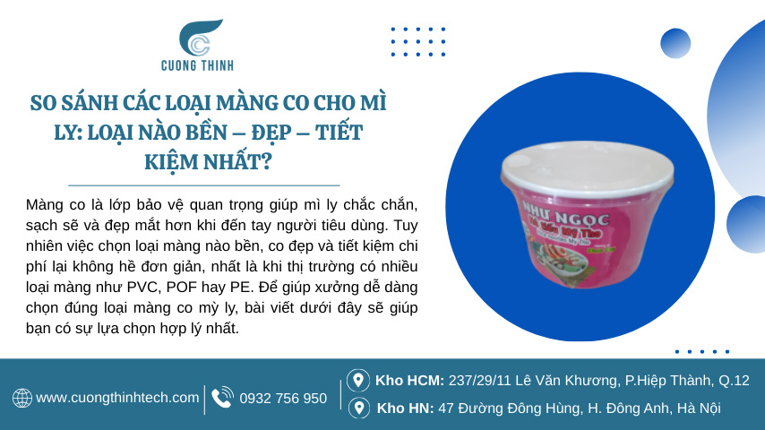 So sánh các loại màng co mỳ ly: Loại nào bền – đẹp – tiết kiệm nhất?