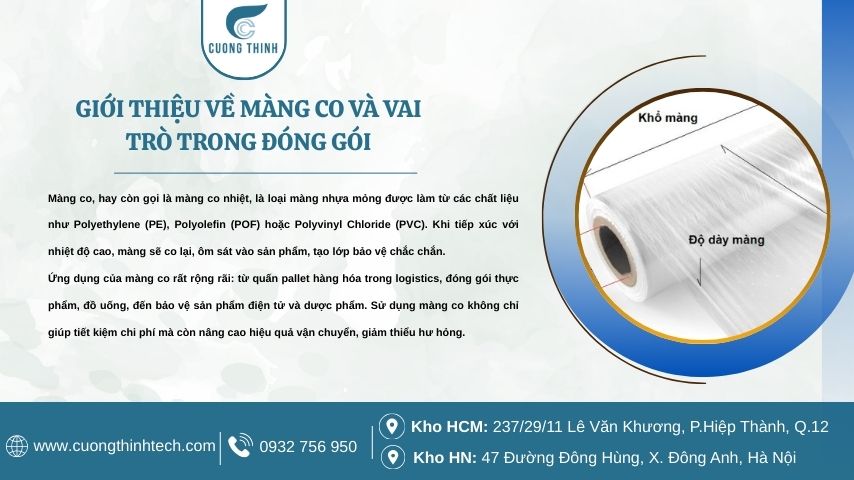 1 cuộn màng co dài bao nhiêu m - Giới thiệu về màng co và vai trò trong đóng gói
