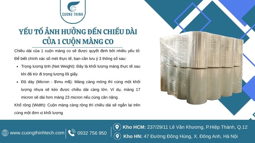 1 cuộn màng co dài bao nhiêu m -