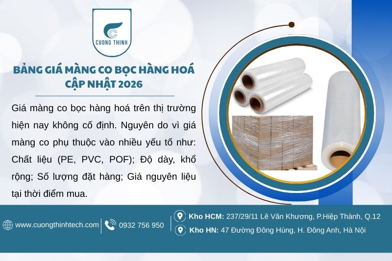 Bảng Giá Màng Co Bọc Hàng Hoá Cập Nhật 2026