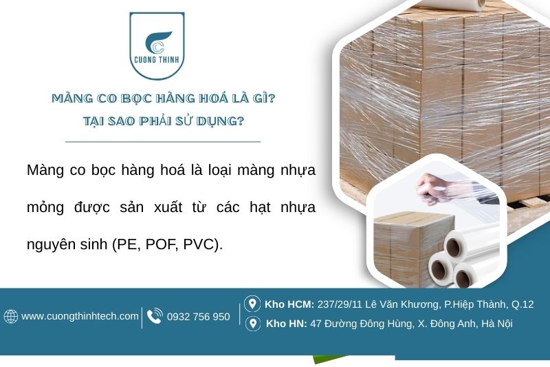 Màng co bọc hàng hoá - Màng co có giá thành thấp, dễ sử dụng giúp tiết kiệm chi phí nhân công và vật tư đóng gói.