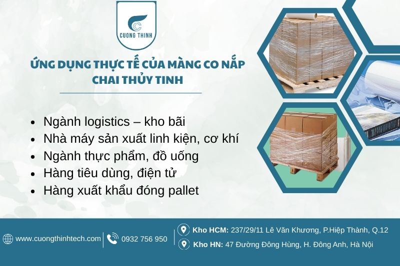 Ứng dụng thực tế của màng co bọc hàng hoá