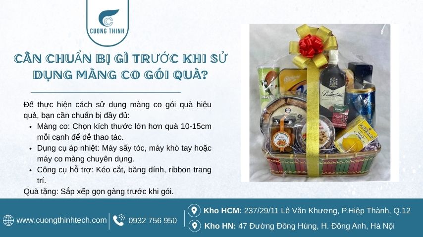 Cách sử dụng màng co gói quà - Cần chuẩn bị gì trước khi sử dụng màng co gói quà