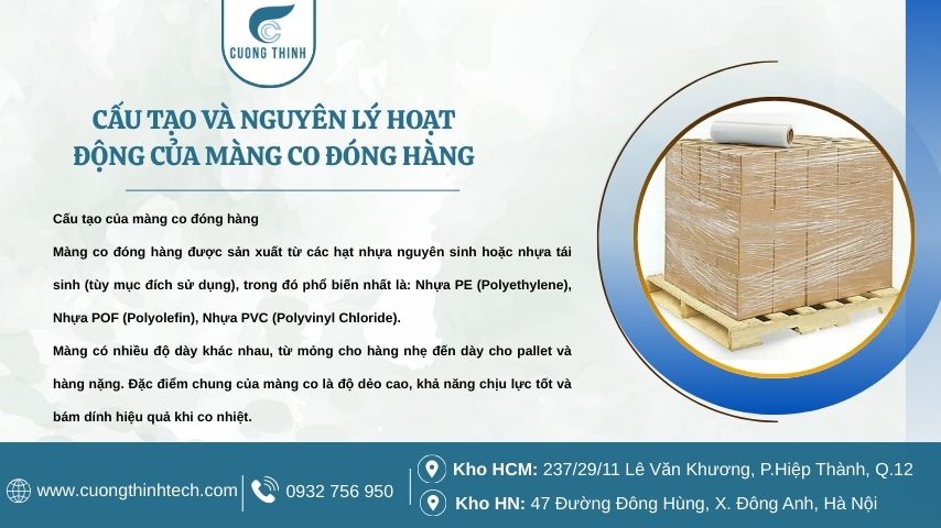 Cấu tạo và nguyên lý hoạt động của màng co đóng hàng