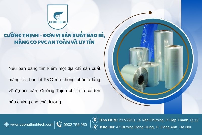 Nhựa PVC có an toàn không - Cường Thịnh – Đơn vị sản xuất bao bì, màng co PVC an toàn và uy tín