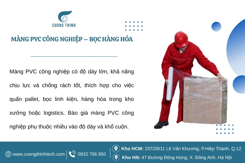 Báo giá màng PVC - Màng PVC công nghiệp – bọc hàng hóa