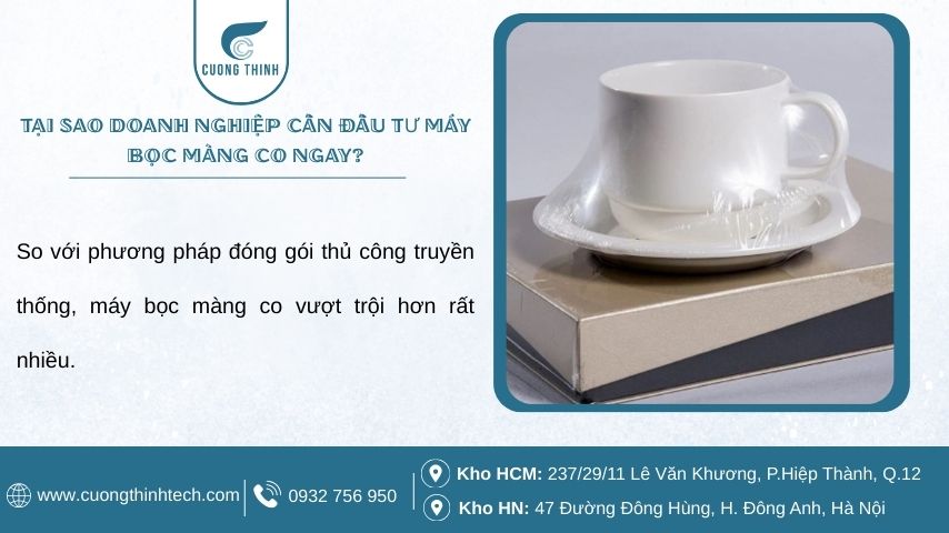 Máy bọc màng co - Sản phẩm trở nên thẩm mỹ hơn