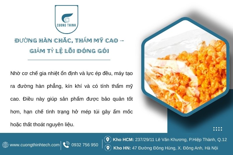 Ưu điểm vượt trội của máy hàn miệng túi dập chân STD800