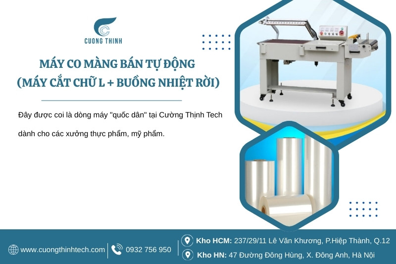 Các loại máy co màng - Giải pháp “quốc dân” cân bằng giữa chi phí và hiệu suất