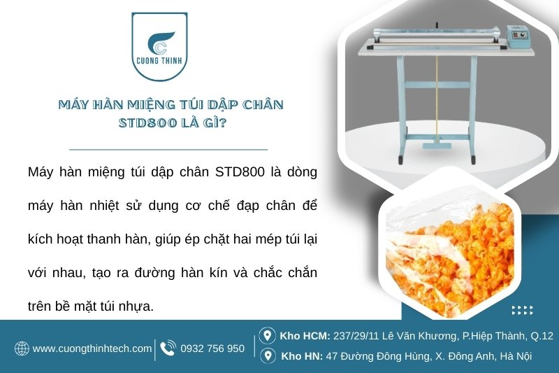 Máy Hàn Miệng Túi Dập Chân STD800