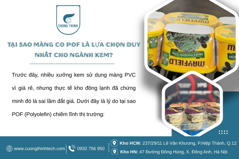 Màng co pof bọc kem - Màng co POF – lựa chọn tối ưu cho ngành kem đông lạnh