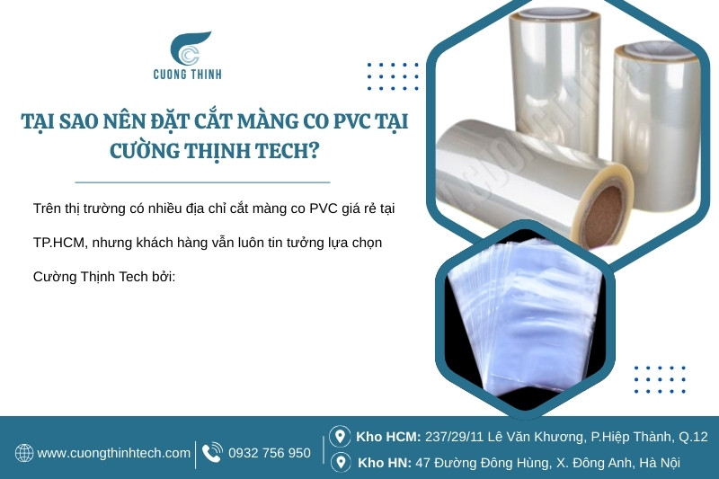 Màng co PVC cắt theo kích thước yêu cầu - Gia công màng co PVC uy tín, chất lượng cao tại Cường Thịnh