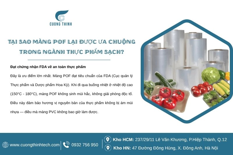 Tại sao màng POF lại được ưa chuộng trong ngành thực phẩm sạch