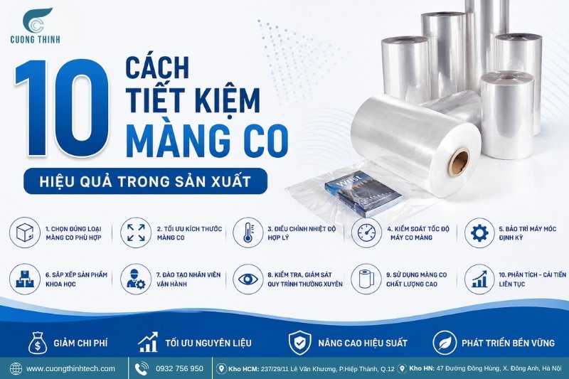 10 cách tiết kiệm màng co hiệu quả trong sản xuất