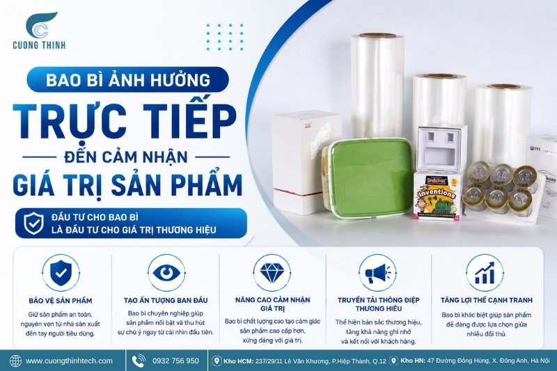 Bao bì ảnh hưởng trực tiếp đến cảm nhận giá trị sản phẩm