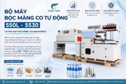 Bộ máy bọc màng co tự động 550L - 5530_ Có phù hợp với xưởng của bạn không